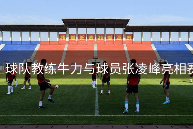 球队教练牛力与球员张凌峰亮相赛前记者会